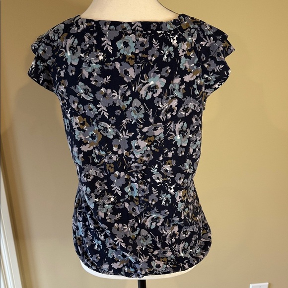 Reitmans Dark Blue Floral Blouse - Picture 6 of 12